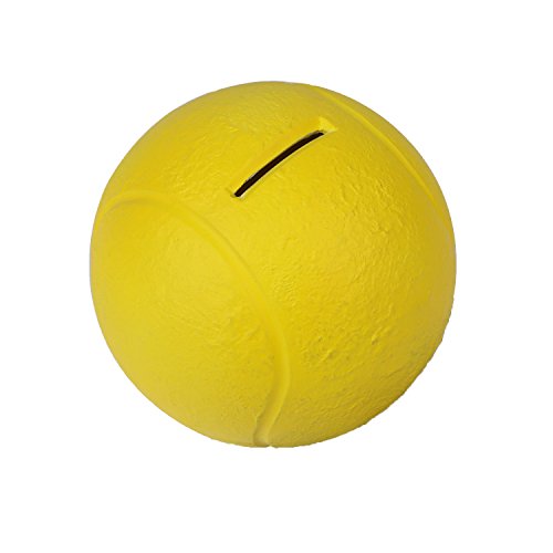 HMF 48910 Spardose Tennisball mit Schlüssel | Durchmesser 10 cm | Gelb von HMF