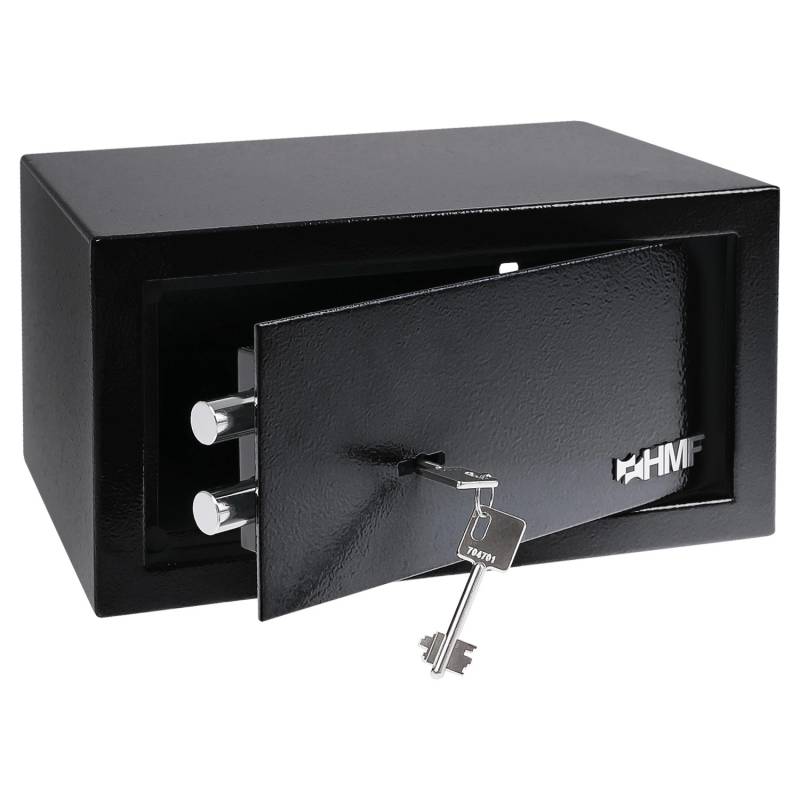 HMF 49217-02 Safe Tresor Schlüssel Möbeltresor 31 x 17 x 25 cm Schwarz von HMF