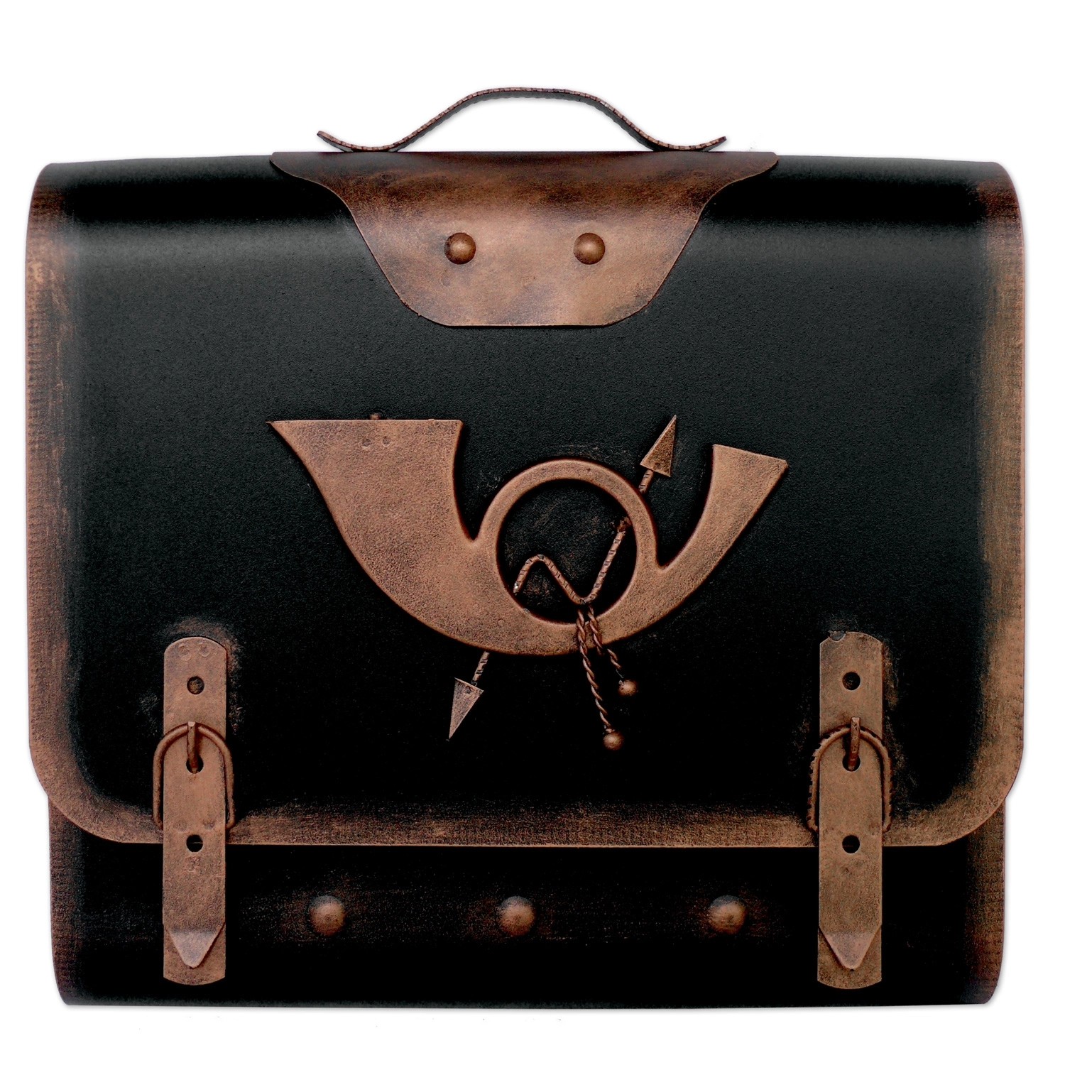 HMF 511-20 Briefkasten Alter Schulranzen Posthorn PH3 40 x 40 x 9 cm Kupfer HMF 511-20 Briefkasten Alter Schulranzen Posthorn PH3 40 x 40 x 9 cm Kupfer von HMF