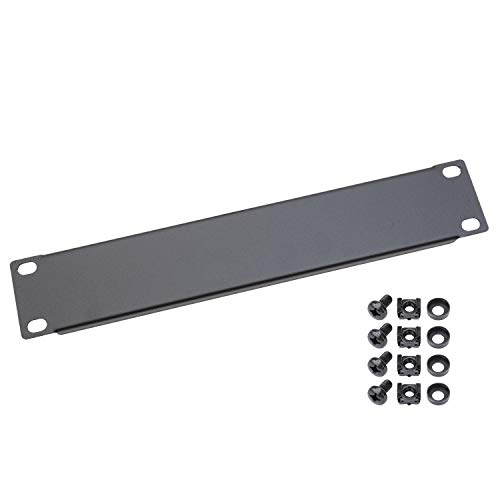 HMF 63370-02 Blindabdeckung für Serverschrank | 10 Zoll | 1 HE | Schwarz von HMF