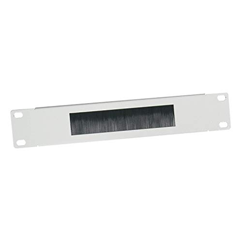 HMF 63389-07 Kabeldurchführung mit Bürsteneinsatz für Serverschrank | 10 Zoll | Lichtgrau von HMF