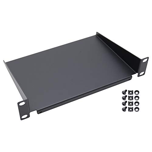 HMF 63399-02 Fachboden für Serverschrank | 10 Zoll | 1 HE | 150 mm Tiefe | Schwarz von HMF