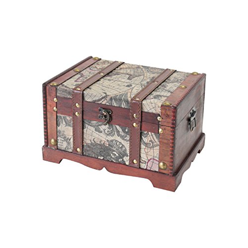 HMF 6408-129 Schatztruhe aus Holz | 29 x 20 x 17 cm | Klein | Amerika von HMF