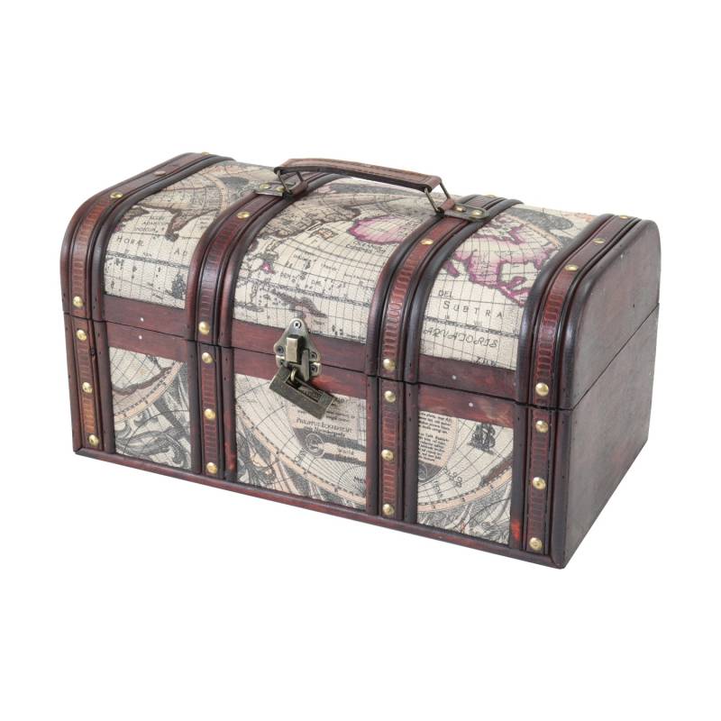 HMF 6410-159 Schatztruhe Holz Schloss 38 x 20 x 19 cm Kuba HMF 6410-159 Schatztruhe Holz Schloss 38 x 20 x 19 cm Kuba von HMF