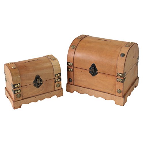 HMF 6414700 Spardose aus Holz mit Schloss | 2er Set | Versch. Größen | Namibia HMF 6414700 Spardose aus Holz mit Schloss | 2er Set | Versch. Größen | Namibia von HMF