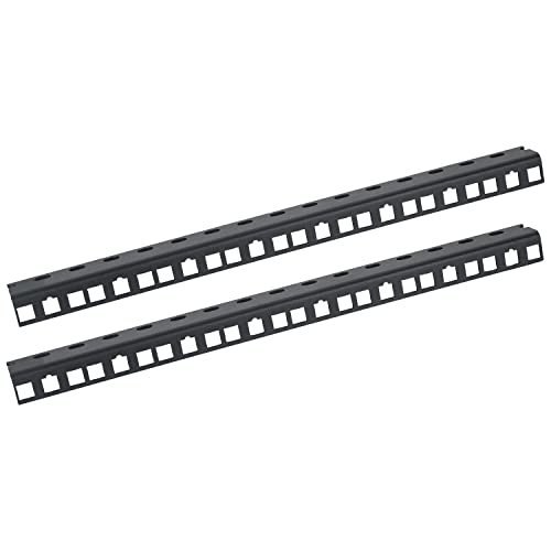 HMF 66808-02 Rackschiene für Serverschrank | 2 Stück | 10 Zoll | 8 HE | Schwarz von HMF