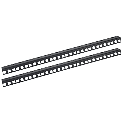 HMF 66810-02 Rackschiene für Serverschrank | 2 Stück | 10 Zoll | 10 HE | Schwarz von HMF