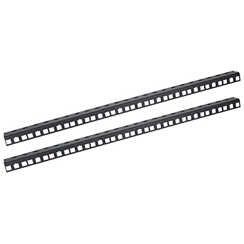 HMF 66812-02 Rackschiene für Serverschrank | 2 Stück | 10 Zoll | 12 HE | Schwarz von HMF