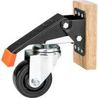 6750 Schwerlastrollen absenkbar für Werkbank, 4er Set, 76 mm, bis 400 kg, Schwarz - HMF von HMF