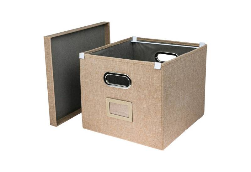 HMF Allzweckkorb dekorative faltbare Aufbewahrungsbox, praktischer Dekokorb für Kallax Regal, 33x37,5x28 cm von HMF