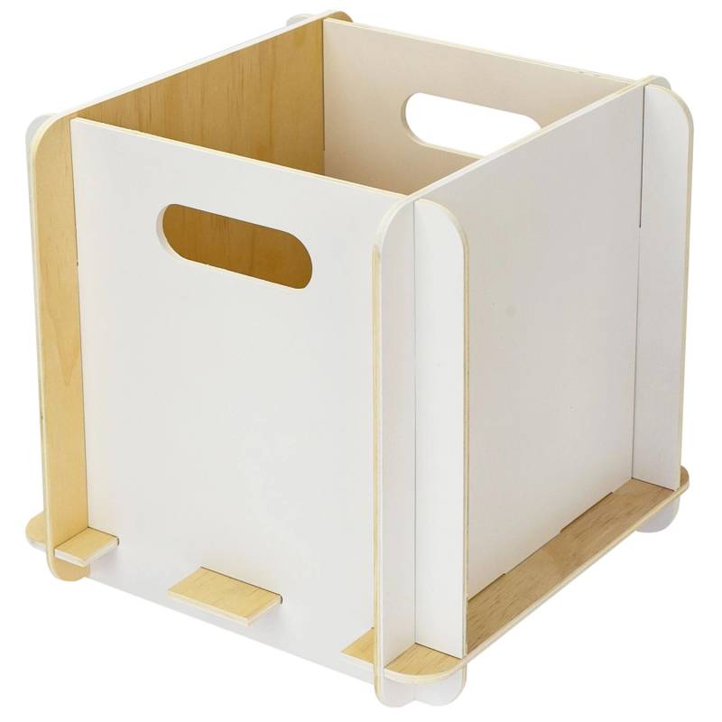 HMF Aufbewahrungsbox  3740 Holz zum Zusammenstecken 25cm in Weiß von HMF