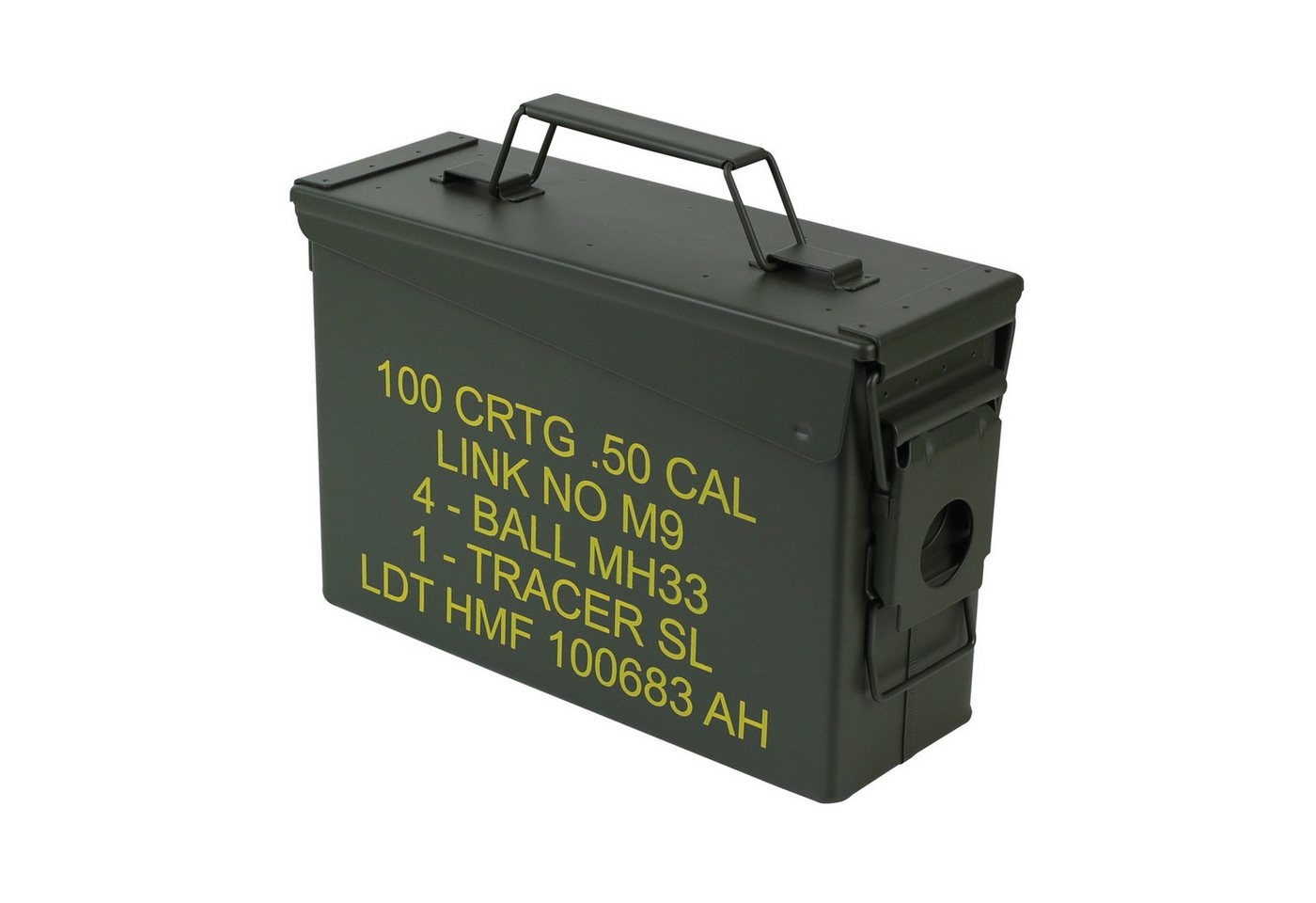 HMF Aufbewahrungsbox Munitionskiste, US Ammo Box, Metallkiste, 27,5 x 17,5 x 9,5 cm, grün von HMF