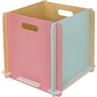 HMF - Aufbewahrungsbox aus Holz zum Zusammenstecken, passend für Kallax, 32 x 32 x 32 cm, Mehrfarbig von HMF