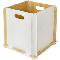 HMF - Aufbewahrungsbox aus Holz zum Zusammenstecken, passend für Kallax, 32 x 32 x 32 cm, Weiß von HMF