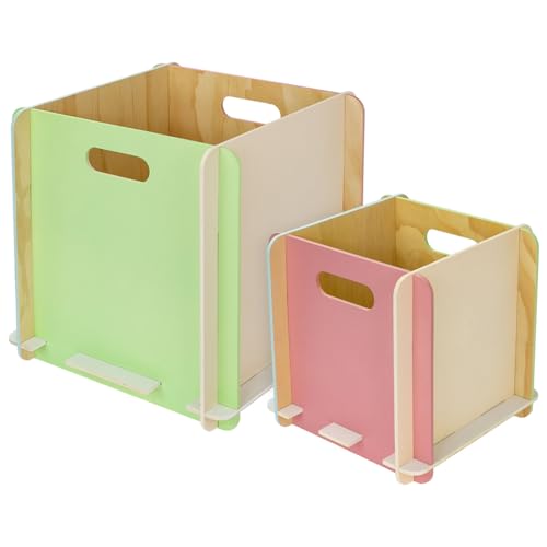 HMF Aufbewahrungsbox aus Holz zum Zusammenstecken | 2er Set | 25 cm + 32 cm | Mehrfarbig HMF Aufbewahrungsbox aus Holz zum Zusammenstecken | 2er Set | 25 cm + 32 cm | Mehrfarbig von HMF