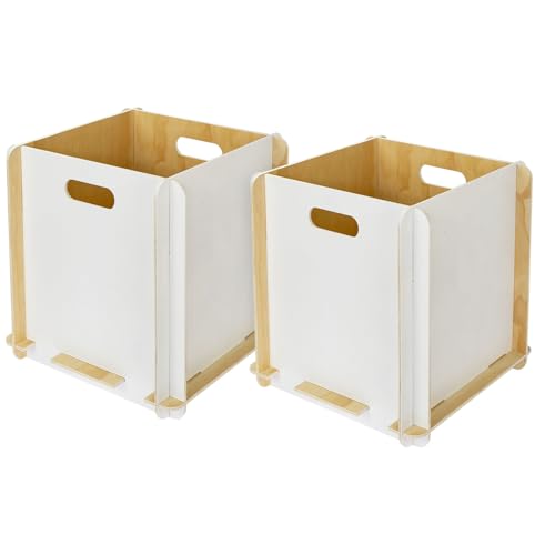 HMF Aufbewahrungsbox aus Holz zum Zusammenstecken | 2er Set | passend für Kallax | 32 x 32 x 32 cm | Weiß HMF Aufbewahrungsbox aus Holz zum Zusammenstecken | 2er Set | passend für Kallax | 32 x 32 x 32 cm | Weiß von HMF