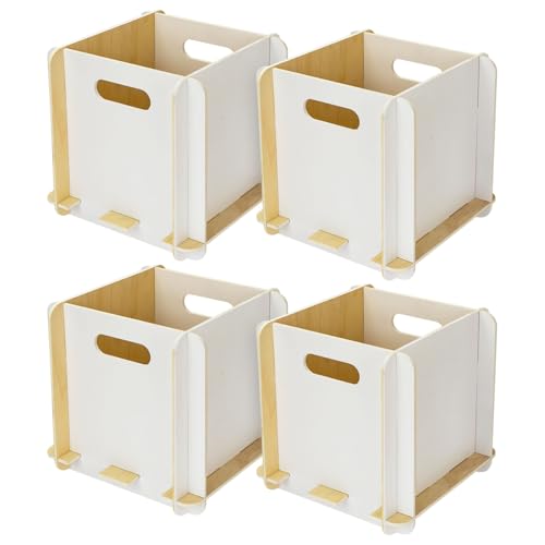 HMF Aufbewahrungsbox aus Holz zum Zusammenstecken | 4er Set | passend für Bücherregale | 25 x 25 x 25 cm | Weiß HMF Aufbewahrungsbox aus Holz zum Zusammenstecken | 4er Set | passend für Bücherregale | 25 x 25 x 25 cm | Weiß von HMF