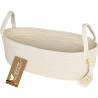 HMF Aufbewahrungskorb Badezimmer, Korb für Toilettenpapier aus Baumwolle, 38,5 x 15,5 x 14 cm HMF Aufbewahrungskorb Badezimmer, Korb für Toilettenpapier aus Baumwolle, 38,5 x 15,5 x 14 cm von HMF