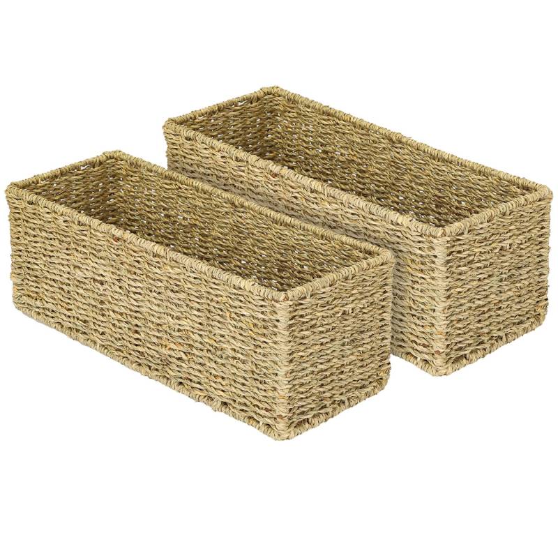 HMF Aufbewahrungskorb Badezimmer Korb Geflochten Seegras 38 x 15 x 14 cm 2er Set HMF Aufbewahrungskorb Badezimmer Korb Geflochten Seegras 38 x 15 x 14 cm 2er Set von HMF