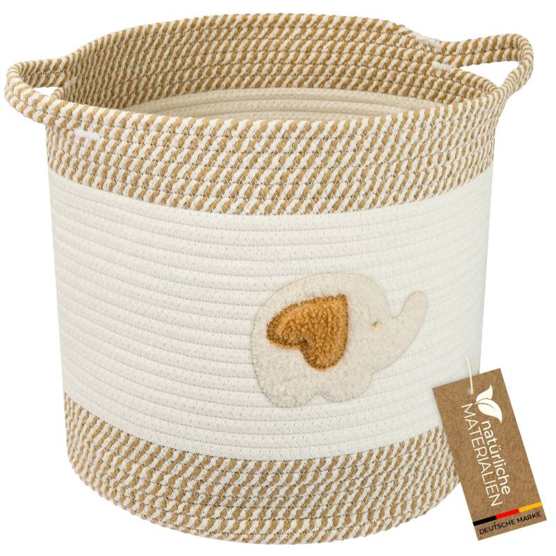 HMF Aufbewahrungskorb Griffen Korb Kinderzimmer Baumwolle Elefant 30 x 30 cm HMF Aufbewahrungskorb Griffen Korb Kinderzimmer Baumwolle Elefant 30 x 30 cm von HMF