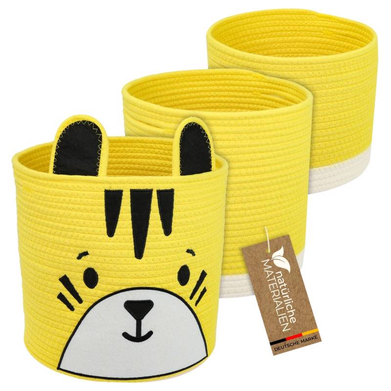 HMF Aufbewahrungskorb Versteckten Griffen 3er Set Korb Kinderzimmer Baumwolle Tiger Großtel Klein HMF Aufbewahrungskorb Versteckten Griffen 3er Set Korb Kinderzimmer Baumwolle Tiger Großtel Klein von HMF
