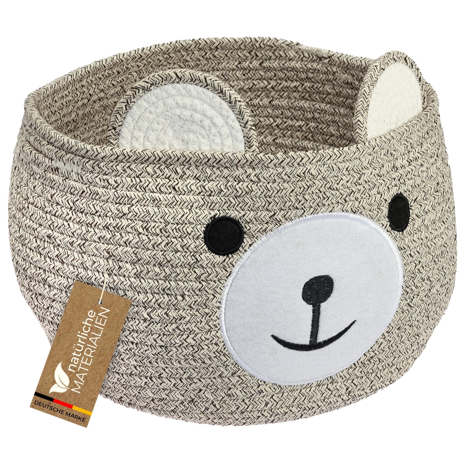 HMF Aufbewahrungskorb Versteckten Griffen Korb Kinderzimmer Baumwolle Bär 30 x 24 cm Hellbraun HMF Aufbewahrungskorb Versteckten Griffen Korb Kinderzimmer Baumwolle Bär 30 x 24 cm Hellbraun von HMF