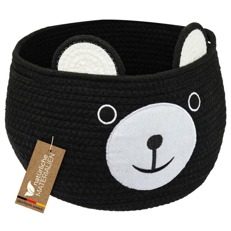 HMF Aufbewahrungskorb Versteckten Griffen Korb Kinderzimmer Baumwolle Bär 30 x 24 cm Schwarz HMF Aufbewahrungskorb Versteckten Griffen Korb Kinderzimmer Baumwolle Bär 30 x 24 cm Schwarz von HMF