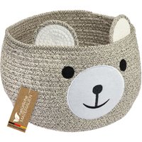 HMF Aufbewahrungskorb mit versteckten Griffen, Korb für Kinderzimmer aus Baumwolle, Bär, 30 x 24 cm, Hellbraun HMF Aufbewahrungskorb mit versteckten Griffen, Korb für Kinderzimmer aus Baumwolle, Bär, 30 x 24 cm, Hellbraun von HMF
