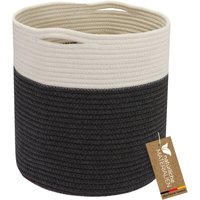 HMF Aufbewahrungskorb mit versteckten Griffen, runder Korb passend für Kallax, 31 x 31 cm, Weiß-Grau HMF Aufbewahrungskorb mit versteckten Griffen, runder Korb passend für Kallax, 31 x 31 cm, Weiß-Grau von HMF