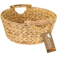 HMF Aufbewahrungskorb rund, Korb geflochten aus Wasserhyazinthe mit Holzgriffen, 30 x 12 cm HMF Aufbewahrungskorb rund, Korb geflochten aus Wasserhyazinthe mit Holzgriffen, 30 x 12 cm von HMF