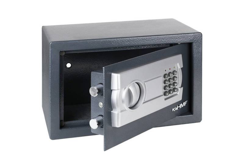 HMF Möbeltresor Robuster Tresor aus Stahl, Schließfach mit Elektronik Zahlenschloss, 31 x 20 x 20 cm, anthrazit von HMF