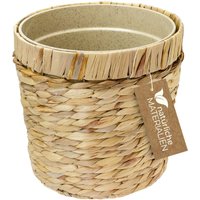 HMF - 37280-25CM Innovativer Blumentopf geflochten aus Wasserhyazinthe, mit Pflanztopf aus nachhaltigen Rohstoffen, Rund, 25 cm Durchmesser HMF - 37280-25CM Innovativer Blumentopf geflochten aus Wasserhyazinthe, mit Pflanztopf aus nachhaltigen Rohstoffen, Rund, 25 cm Durchmesser von HMF
