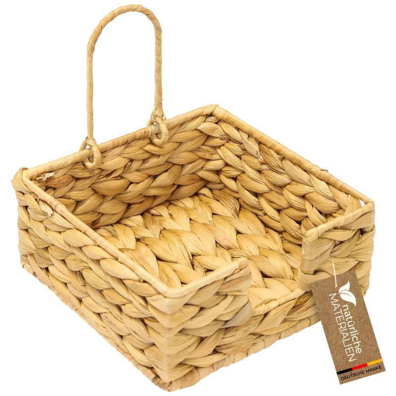 HMF Serviettenhalter Geflochten Wasserhyazinthe Serviettenständer Sicherungsklemme 19 x 19 x 8 cm HMF Serviettenhalter Geflochten Wasserhyazinthe Serviettenständer Sicherungsklemme 19 x 19 x 8 cm von HMF