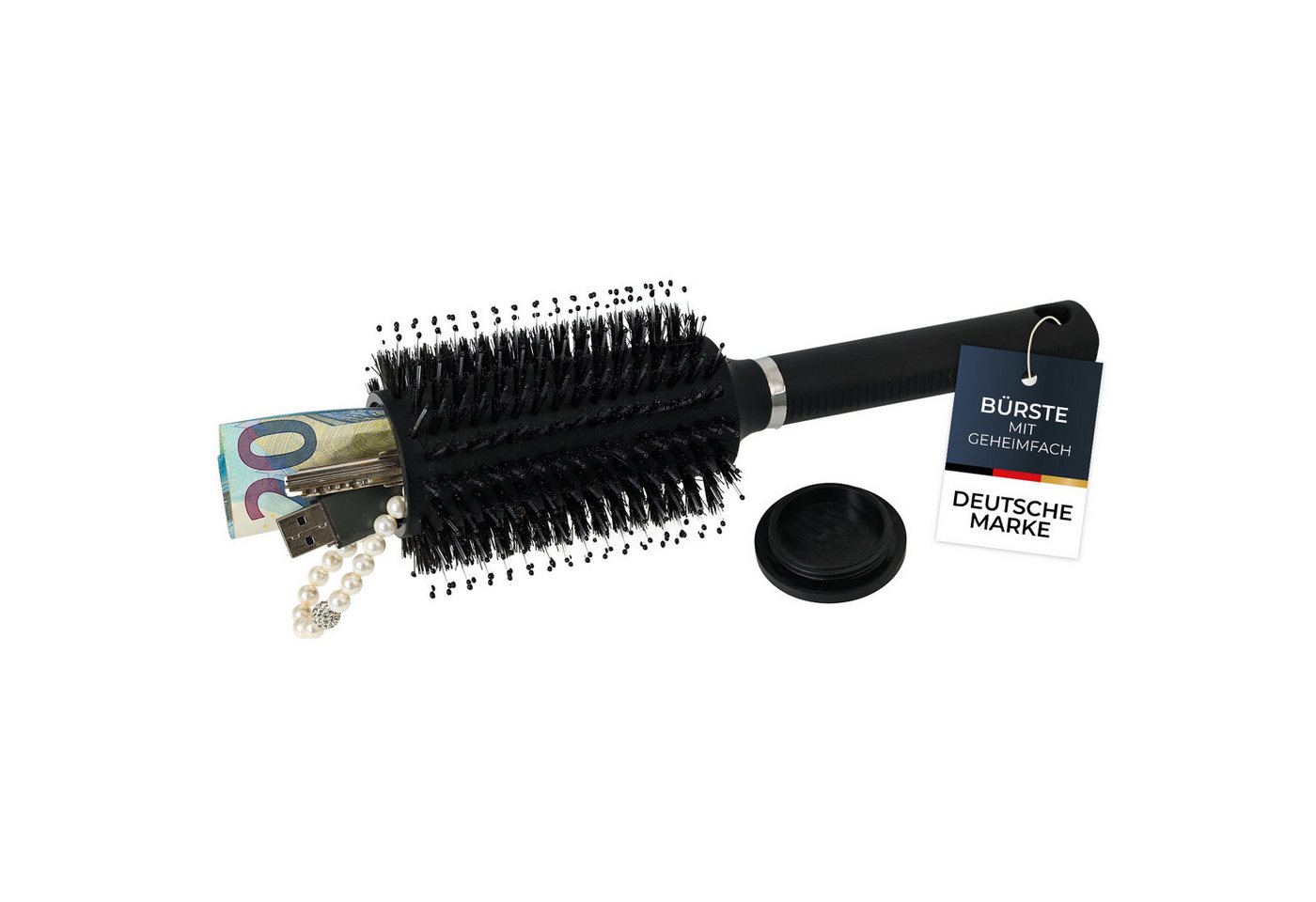 HMF Tresor Geldversteck für Zuhause und Reise, Haarbürste, mit Geheimversteck im Bürstenkopf, 23,5 x 8 x 8 cm HMF Tresor Geldversteck für Zuhause und Reise, Haarbürste, mit Geheimversteck im Bürstenkopf, 23,5 x 8 x 8 cm von HMF