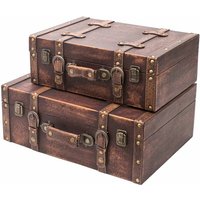 VKO103 Holzkoffer im Vintage-Design, Klassik, 2er Set - HMF von HMF
