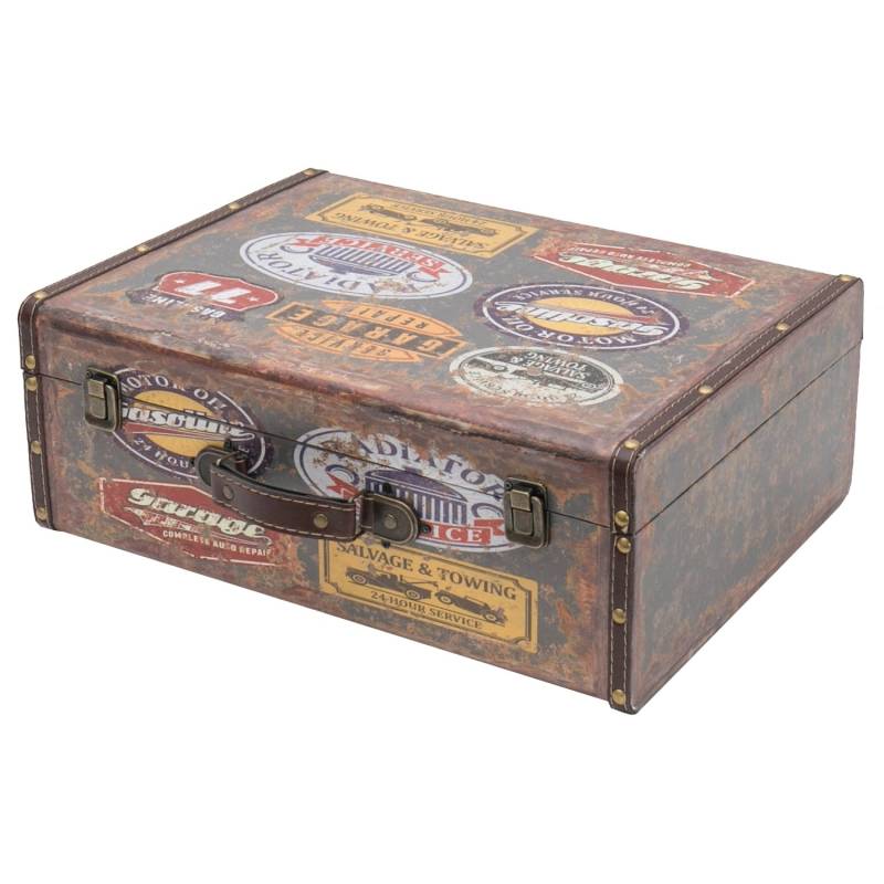 HMF VKO107 Vintage Koffer Holz 44 x 32 x 16 cm Deko Garage HMF VKO107 Vintage Koffer Holz 44 x 32 x 16 cm Deko Garage von HMF