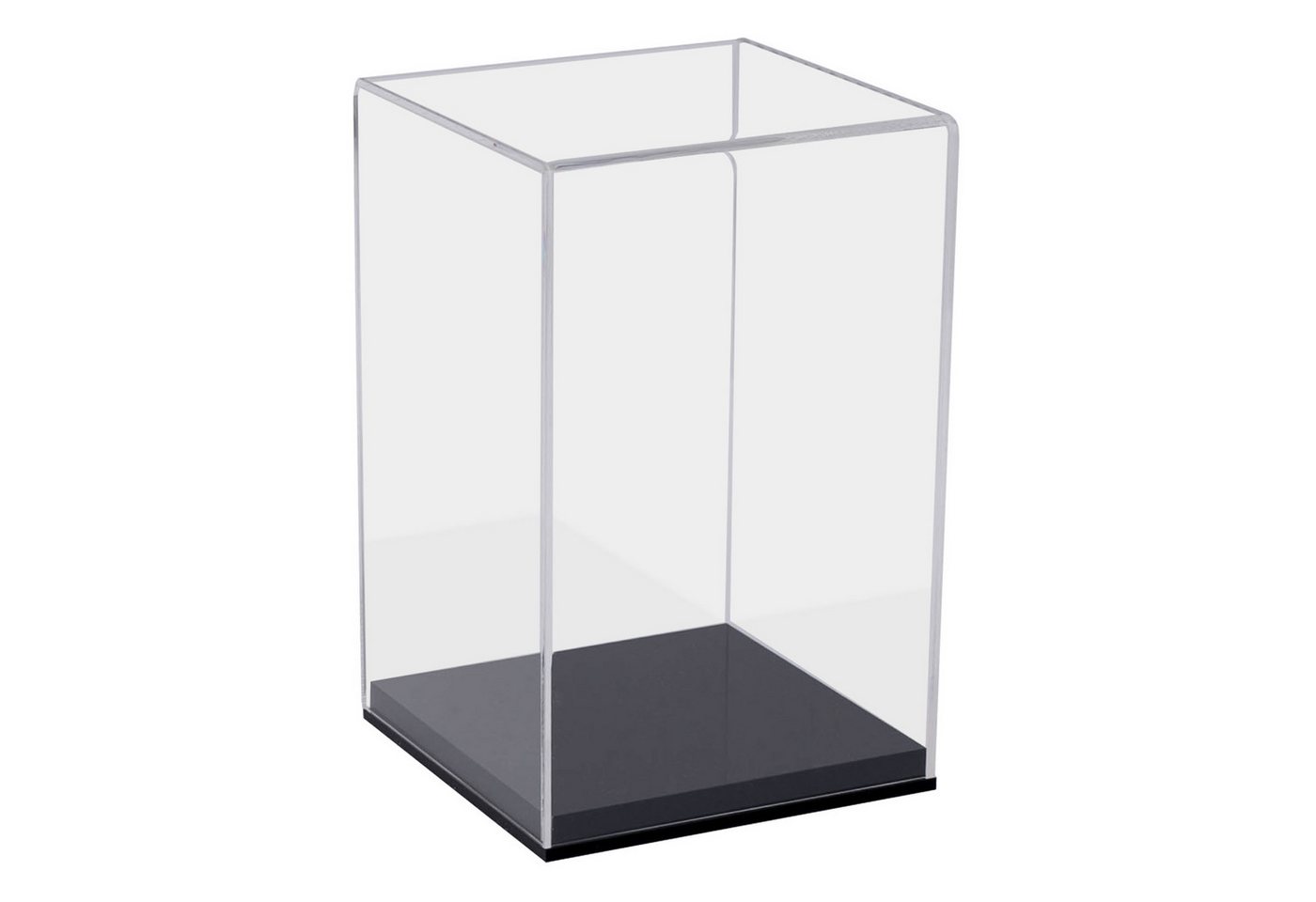 HMF Vitrine elegante Acryl Glasvitrine transparente Sammlerbox für Sammelstücke Schaukasten aus Acryl für Modellautos, 14x14x22 cm von HMF