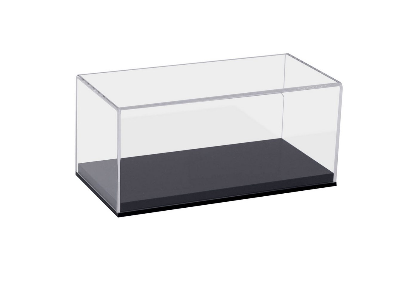 HMF Vitrine elegante Acryl Glasvitrine transparente Sammlerbox für Sammelstücke 24x12x11 cm, Schaukasten aus Acryl für Modellautos von HMF