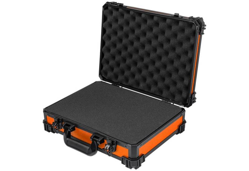 HMF Werkzeugkoffer 15502-18 Transportkoffer mit Rasterschaumstoff, Universalkoffer, 39 x 29 x 12 cm, Orange von HMF