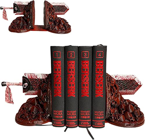 Berserk Bookends, wütender Dragon Slayer Harz Crafts Statue Ornament Desktop Bücherregal Dekorative Bücher Halter Home Dekoration (Klein) von HMGAQNP