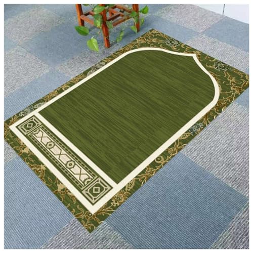 HMGAQNP Anbetungsmatte kniende Gebetsbodenmatte Teppich, große tragbare Gebetsmatten mit Blumenbogen, Eid-Ramadan-Geschenk, weicher Samt, gepolsterter Gebetsteppich(I,80 * 120cm/31 * 47in) von HMGAQNP