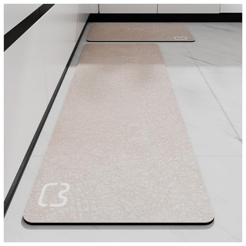 HMGAQNP Kieselgur-Schlamm-Badezimmer-Bodenmatte saugfähige Matten, Kieselgur wasserabsorbierend schnell trocknend Küchenteppich-Pads geeignet für Dusche Eingang Badewanne(B5,45x180cm/18x71in) von HMGAQNP