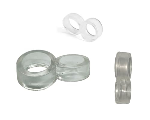 6 Stück Türklinkenpuffer doppelring gedreht Türstopper Klinke Gummi transparent Türgriff Schutz flexibel Stopper für Türklinke Fenstergriff von HMH