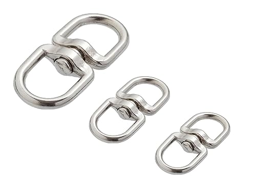 Drehwirbel Auge-Auge Wirbelschäkel mit ovalen Ösen Drehgelenk wähle aus 3 Längen 42/49/72mm oder Mix Stahl vernickelt bis 100Kg Bruchlast Schwenkgrill Angeln Drahtseil Seilwirbel (6,0x22, 5 Stück) Drehwirbel Auge-Auge Wirbelschäkel mit ovalen Ösen Drehgelenk wähle aus 3 Längen 42/49/72mm oder Mix Stahl vernickelt bis 100Kg Bruchlast Schwenkgrill Angeln Drahtseil Seilwirbel (6,0x22, 5 Stück) von HMH