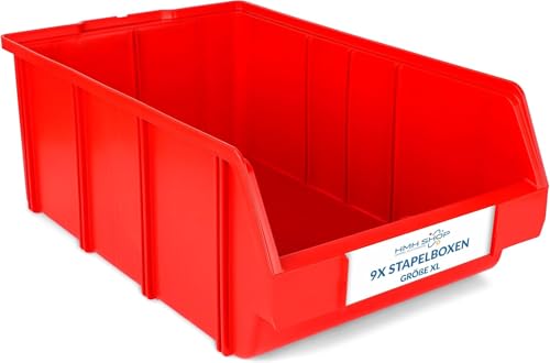 HMH 9x Stapelboxen Größe XL Werkstatt Garage Keller Sichtlagerboxen 489x304x185mm Lagerboxen ROT Sichtlagerkästen Kleinteile Aufbewahrung HMH 9x Stapelboxen Größe XL Werkstatt Garage Keller Sichtlagerboxen 489x304x185mm Lagerboxen ROT Sichtlagerkästen Kleinteile Aufbewahrung von HMH