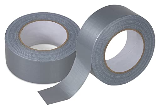 HMH-Shop Panzertape Silber Klebeband 50 m x 50 mm Gewebeband extra stark Panzerband universell einsetzbar Gewebeklebeband Duct Tape Gaffa Tape wasserfest (12) von HMH