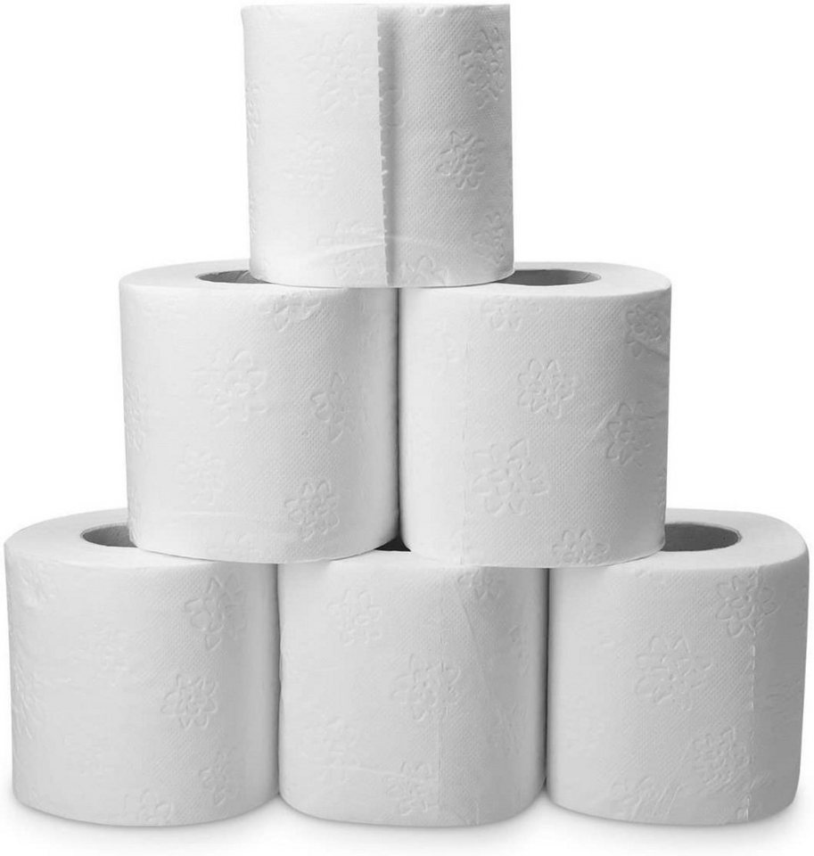 HMH Toilettenpapier 96 Rollen Toilettenpapier 3-lagig Klopapier WC-Papier Papierhandtücher Papier (96-St) von HMH