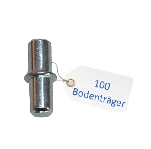 Regalbodenträger mit und/oder ohne Gummierung Ø 5mm die Bodenträger sind 16mm lang wähle Blank/Gummiert/Mix Regalbrettstift (100, BLANK) von HMH