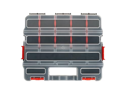 Werkzeugkoffer leer Organizer S Sortierbox Set verbindbar Fächer einteilbar 33x27x6cm Box für kleinteile Magazin Schraubenkoffer (3) von HMH