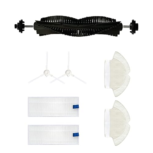 HMHAM Ersatzteile kompatibel mit Tefal Rowenta X-Plorer Serie 75 RG7687 RR7684WH Roboter-Staubsauger, 1 x Hauptbürste, 2 x Seitenbürste, 2 x Filter, 2 x Wischpads von HMHAMA